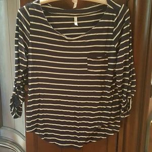 Plus size striped top